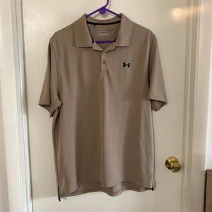 Under Armour tan polo sz L